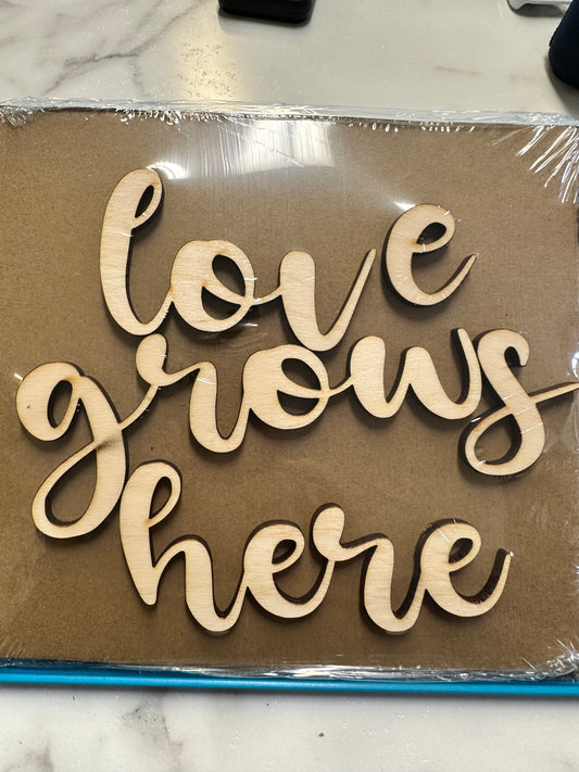 love grows here Birch Cutout DIY