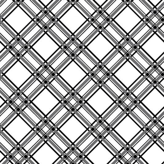 Kimberbell Diagonal Plaid Black