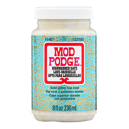 Dishwasher Gold Glitter Mod Podge