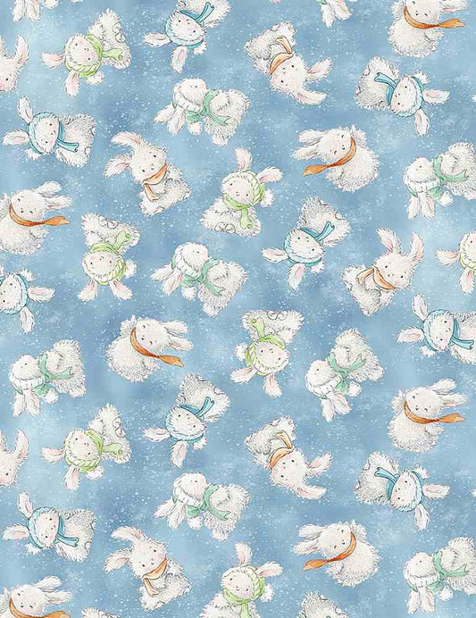 Artic Nights Bunnies Quilting Cotton 45" YD