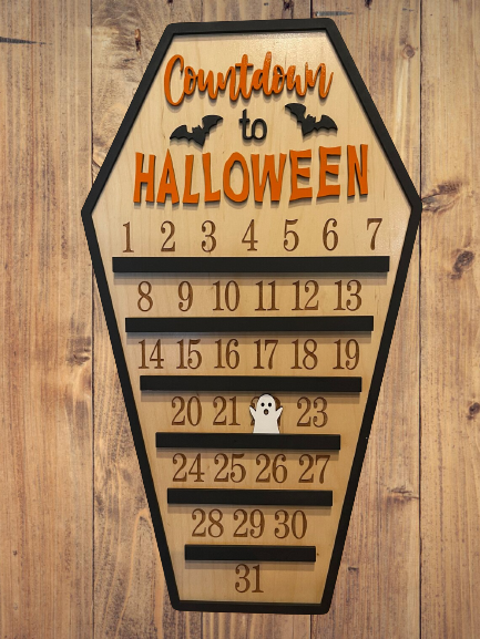 Countdown To Halloween Wood Sign DIY Blank