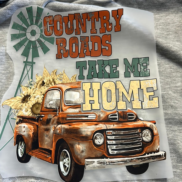 Country roads Home DTF Print Transfer