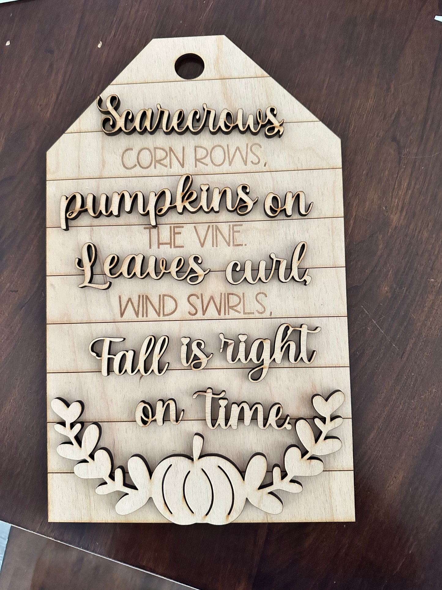 Fall Door Hanger DIY Blank