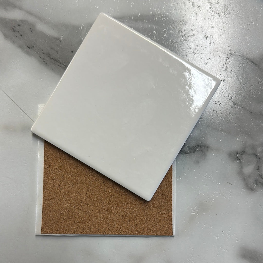 Ceramic Coasters w cork