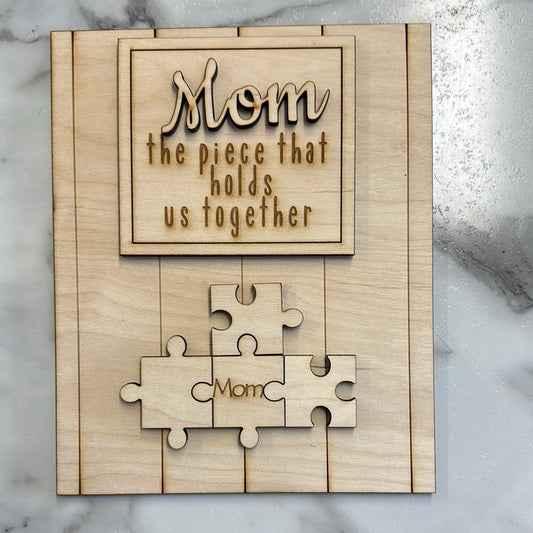 Mom puzzle piece sign