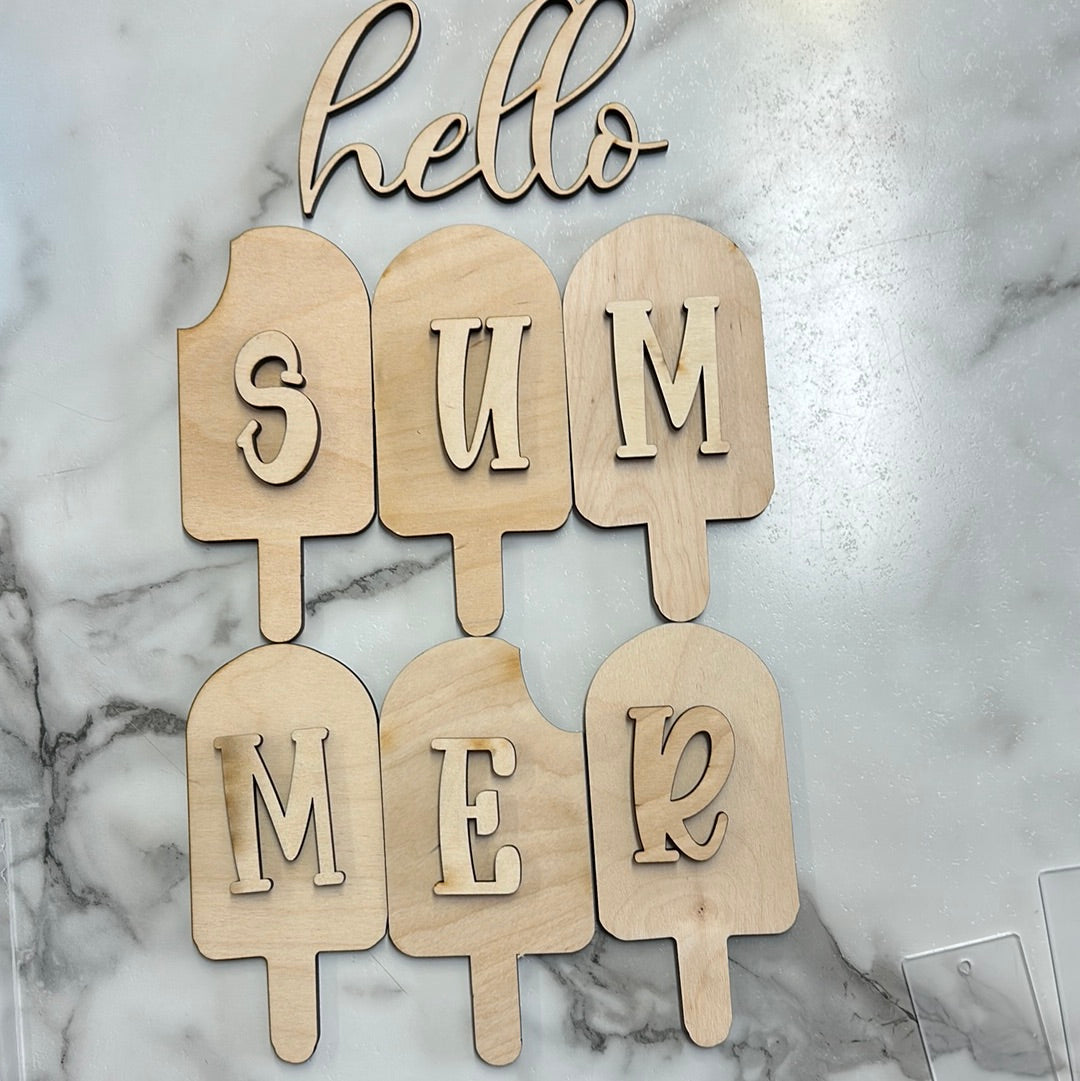 Hello Summer Wood Sign DIY