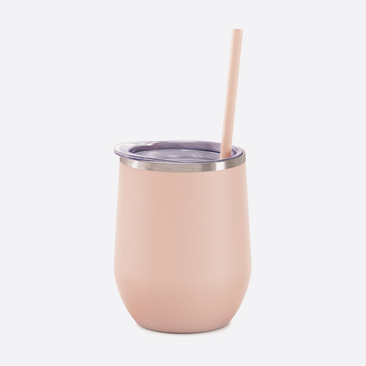 Bev Steel Wine Glass  Blush Glittter