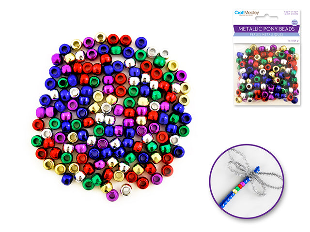 Metallic Pony Beads - Multi Mix