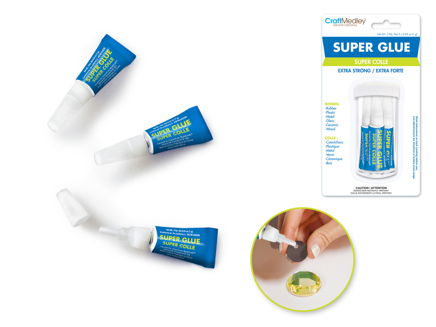 Super Glue 3 mini tubes X-strong