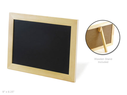 9"x6.25" Natural DIY Chalkboard Frame w/Stand