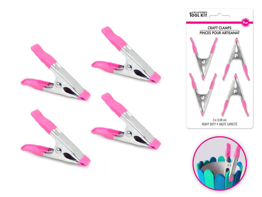 Heavy Duty Pink Craft Clamps