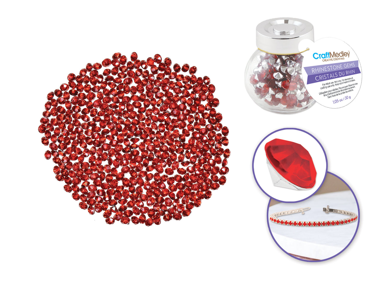 Rhinestones Gems - Ruby