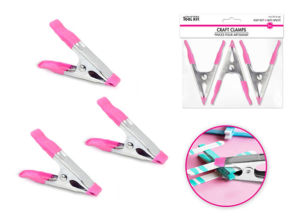 Large Pink Craft Clamps