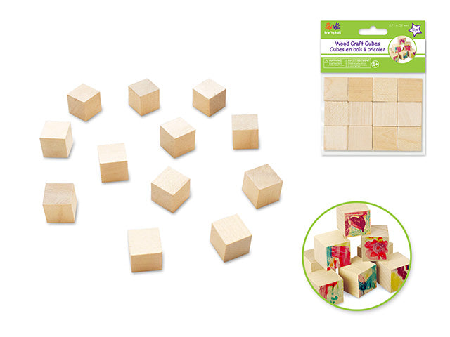 Wood Craft Cubes Natural