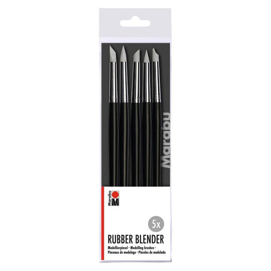 Rubber Blender Brushes 5PK by Marabu