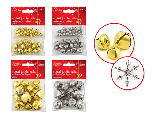 Jingle Bells Gold  - Assorted Sizes and Colours