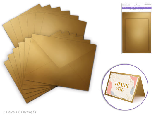 Card & Envelope Sets - Gold Shimmer