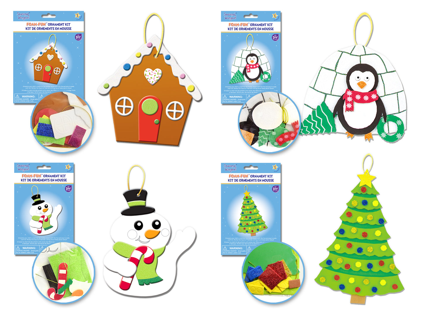 Foam Fun Glitter Ornament Kit- DIY