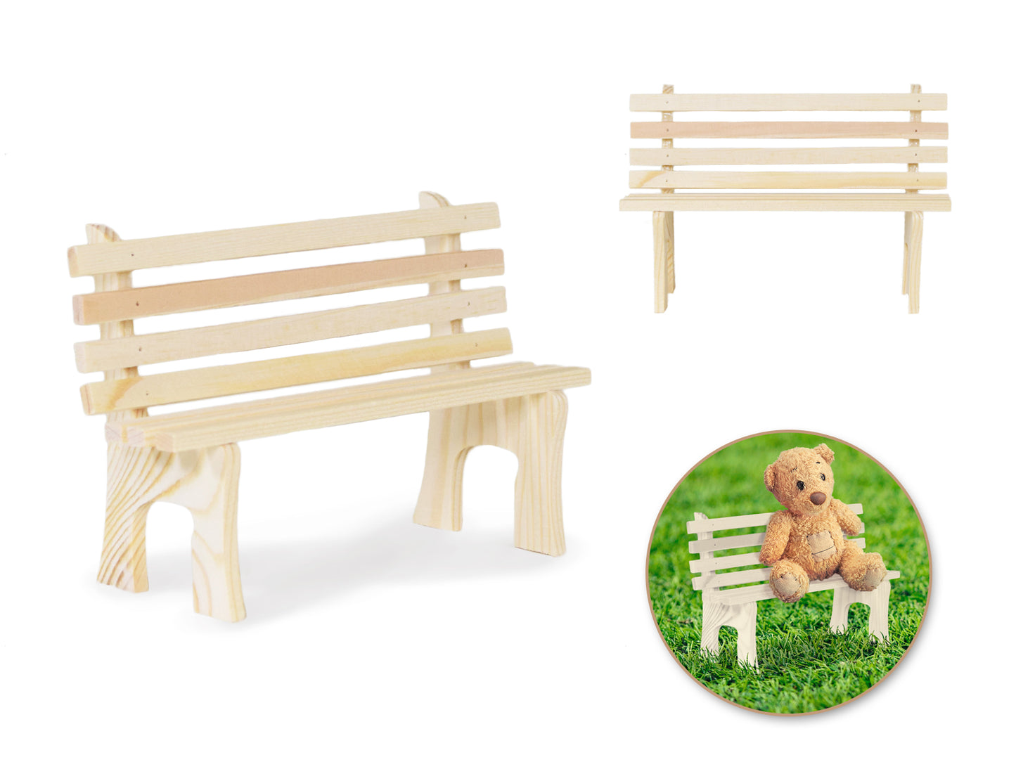 Wooden Park Bench