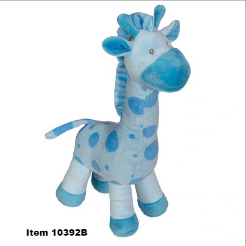 Jumbo Giraffe w Rattle  Blue 16"