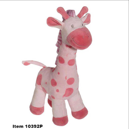 Jumbo Giraffe w Rattle  Pink  16"