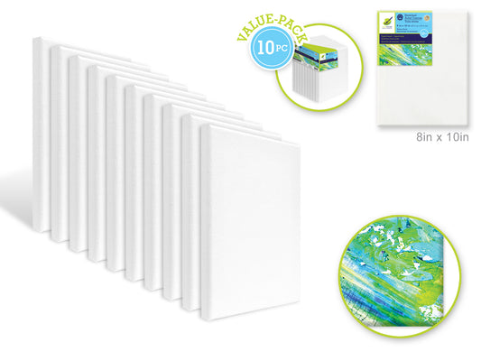 Stretched Artist Canvas  8 X 10 10 PK