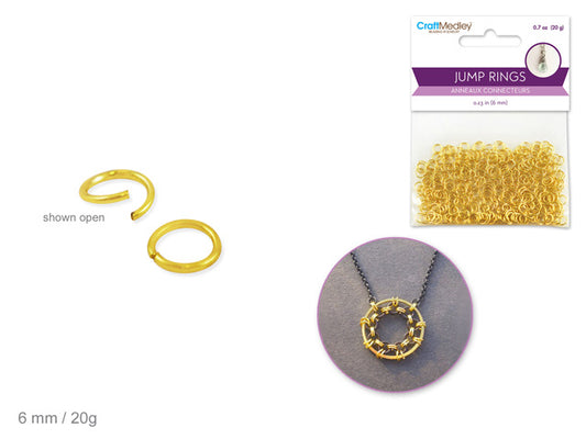 Jump Rings 6MM Gold