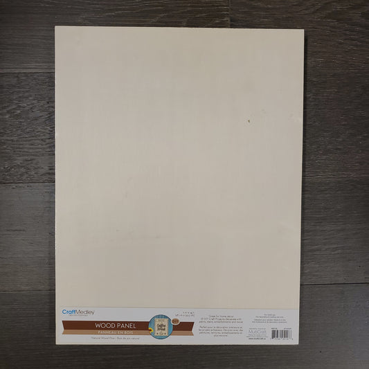 11 x 14” DIY Wood Panel Natural 3/4" Deep
