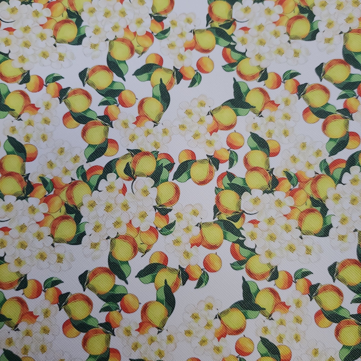 Fruit Blossoms Faux Leather