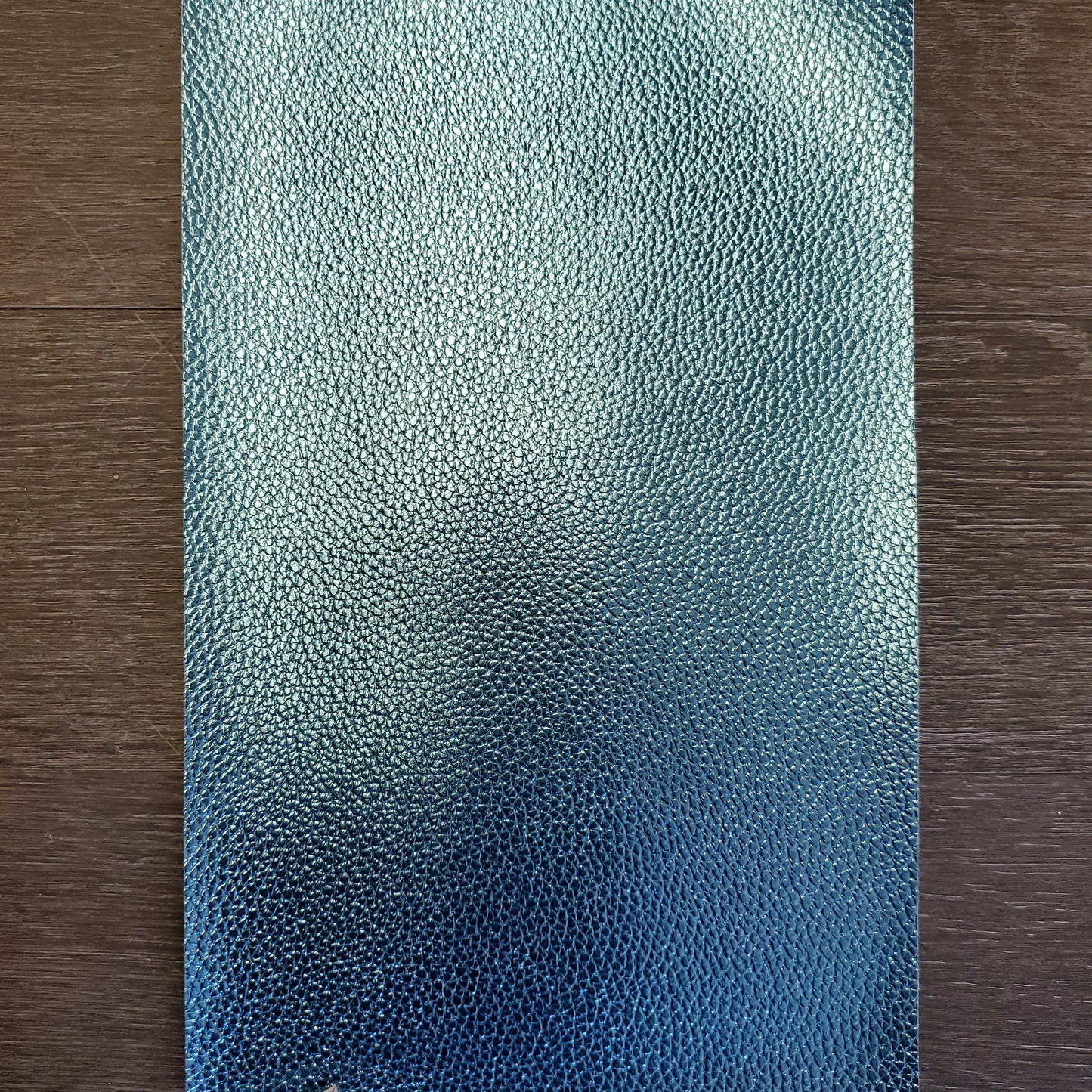 Blue Metallic Litchi Faux leather