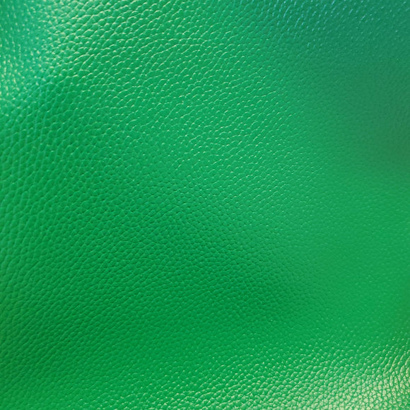 Faux Leather - glossy small litchi Green