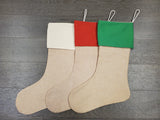 Christmas Stocking - Cotton Linen