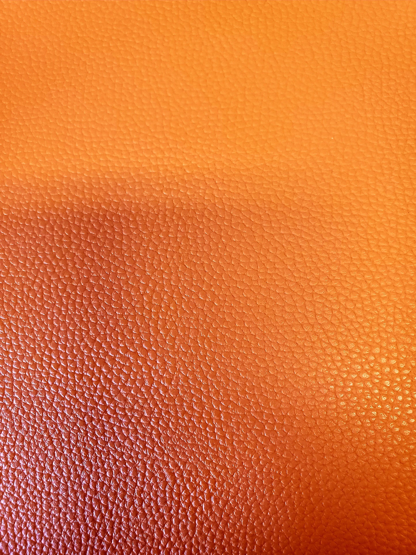 Faux Leather -Glossy Small Litchi Orange