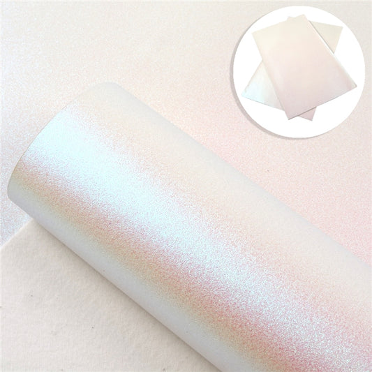 Iridescent Pearl Faux Leather - Pink