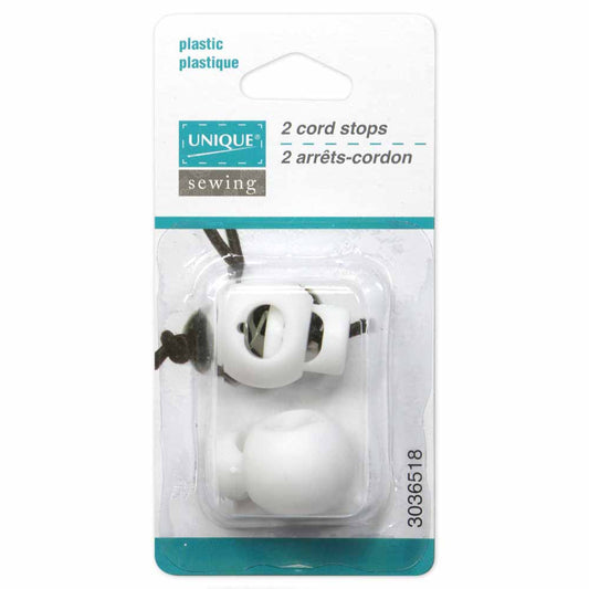Round Cord Stops- White