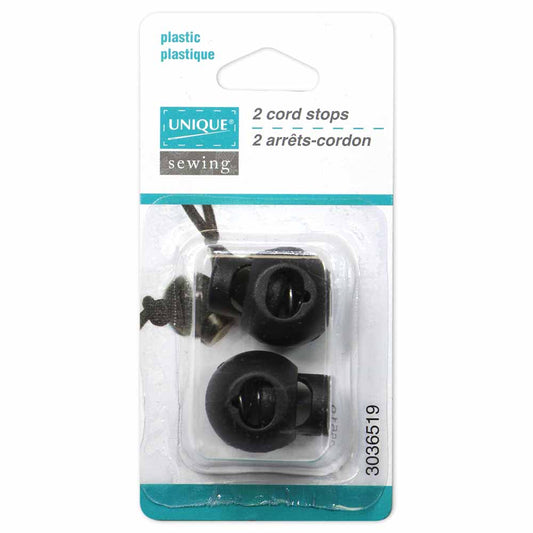 Round Cord Stops- Black