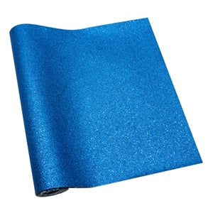 Fine PVC Glitter Electric Blue Faux Leather