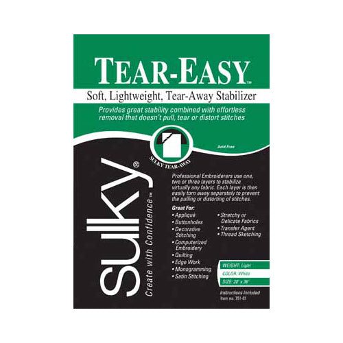 Tear Easy Soft Lightweight Tear Away Stabilizer