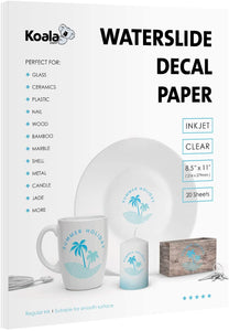 Clear Waterslide Decal Paper for Inkjet Printers