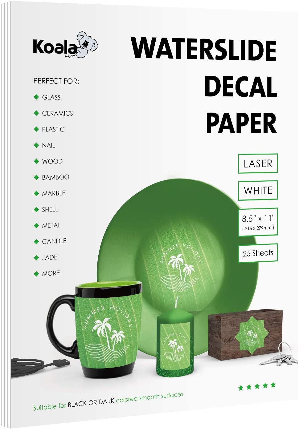 Waterslide Decal Paper for Laser Printers