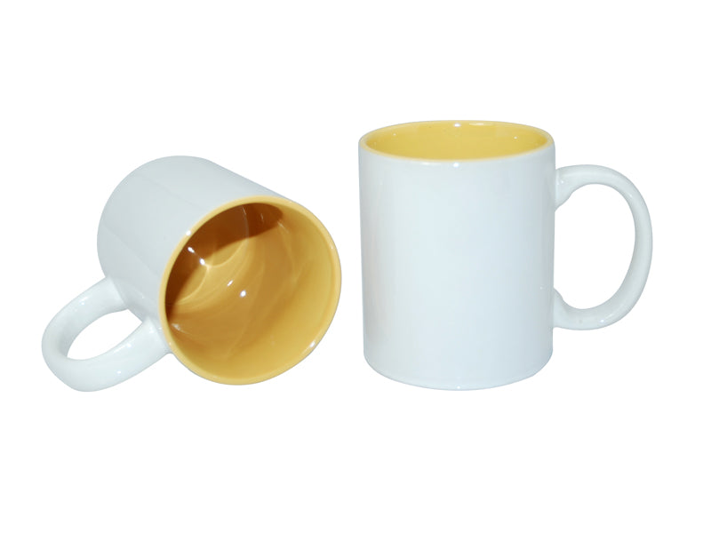 11 OZ Sub two Tone (Yellow )  Coffee Cups **PICKUP ONLY**