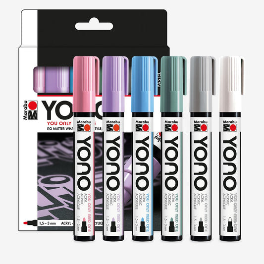 Yono Pastel Markers 6 PK