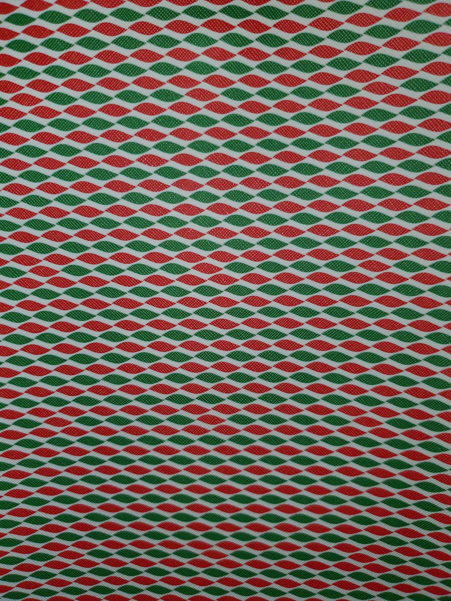 Red and Green Twist Faux Leather