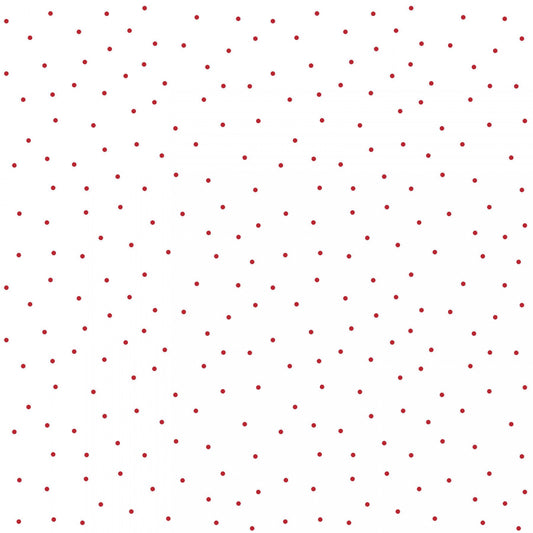 Kimberbell Quilting Cottons - Tiny Dots in White/Red