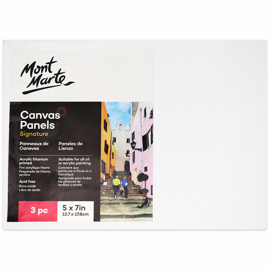 MONT MARTE Canvas Panels 5″ x 7″ (12.7cm x 17.8cm) - 3pcs