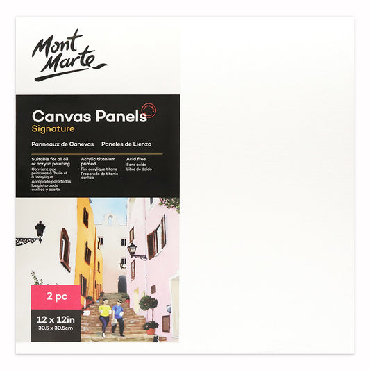 MONT MARTE Canvas Panels 12 X 12 Inches- 2 pcs