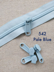 YKK Brand Zippers   #3 Nylon Skirt and Dress Zippers  14 " - Pale Blue -542
