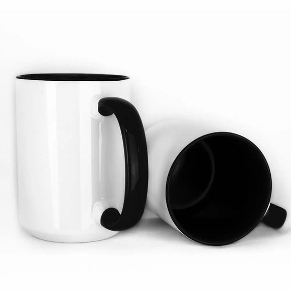 Colored Handle 15 OZ Coffee Mugs for sub  *PICKUP ONLY*