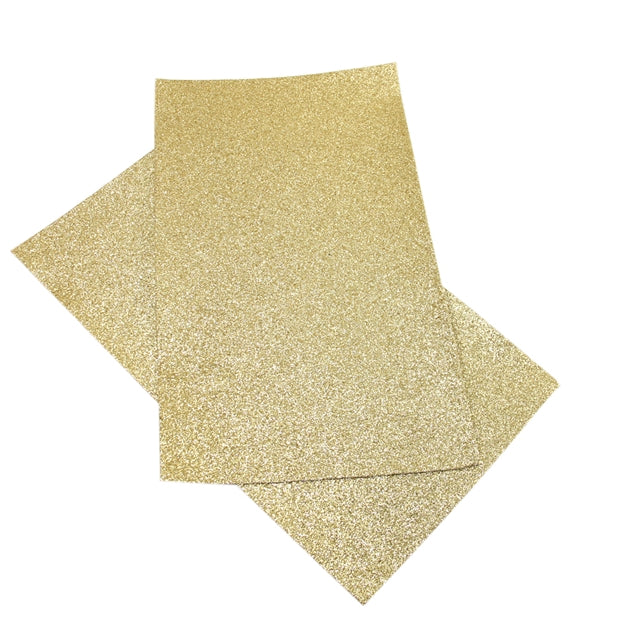 Fine Gold PVC Glitter  Faux Leather