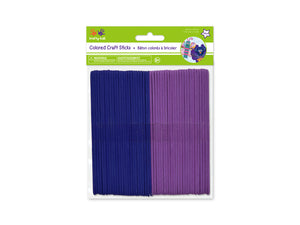 4.4in x 0.35in Purple and Blue Colored Craft Sticks